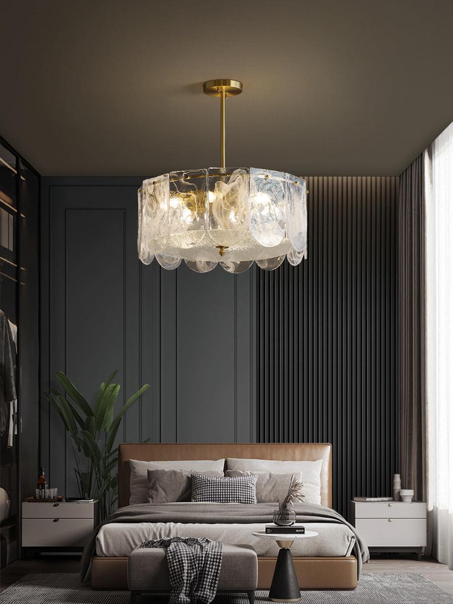 Lustre Camargue en verre et fer – vue 16