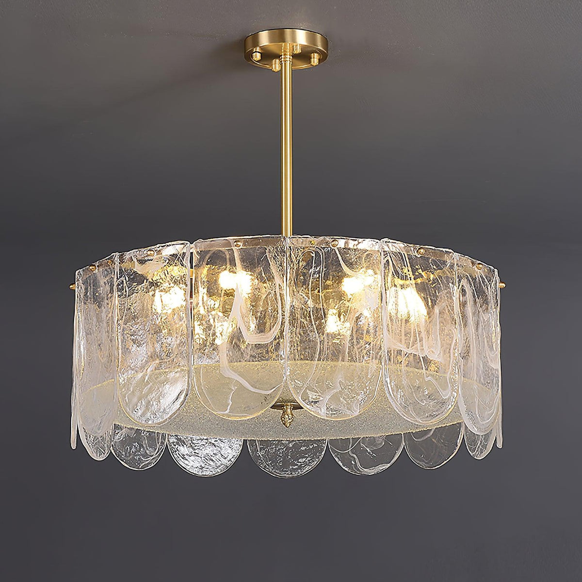 Lustre Camargue en verre et fer – vue 21