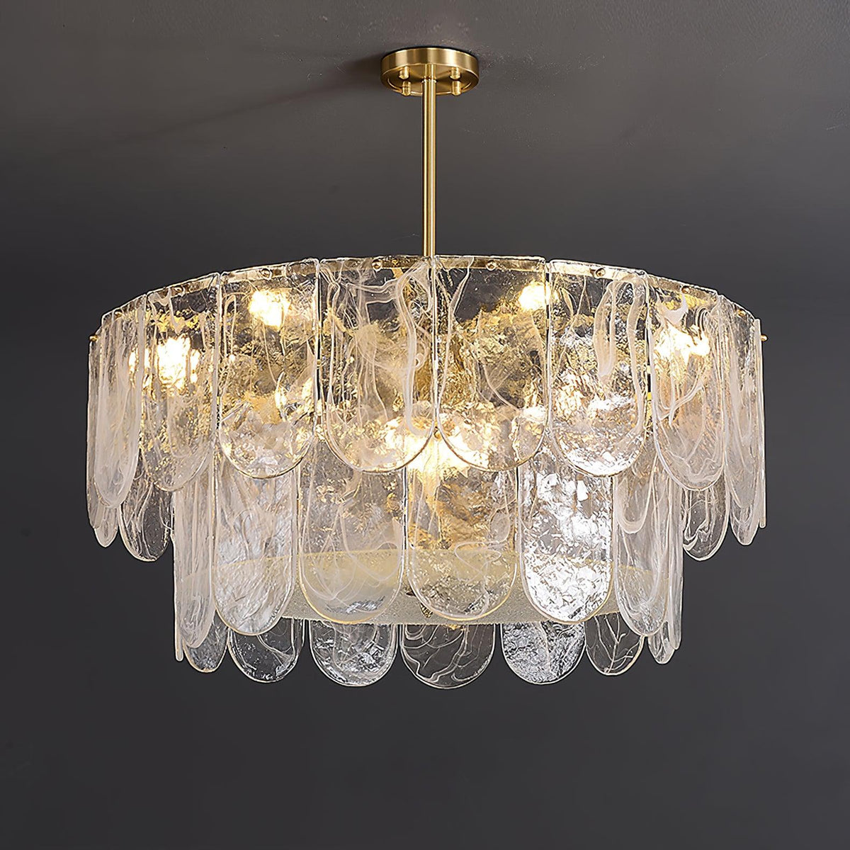 Lustre Camargue en verre et fer – vue 23