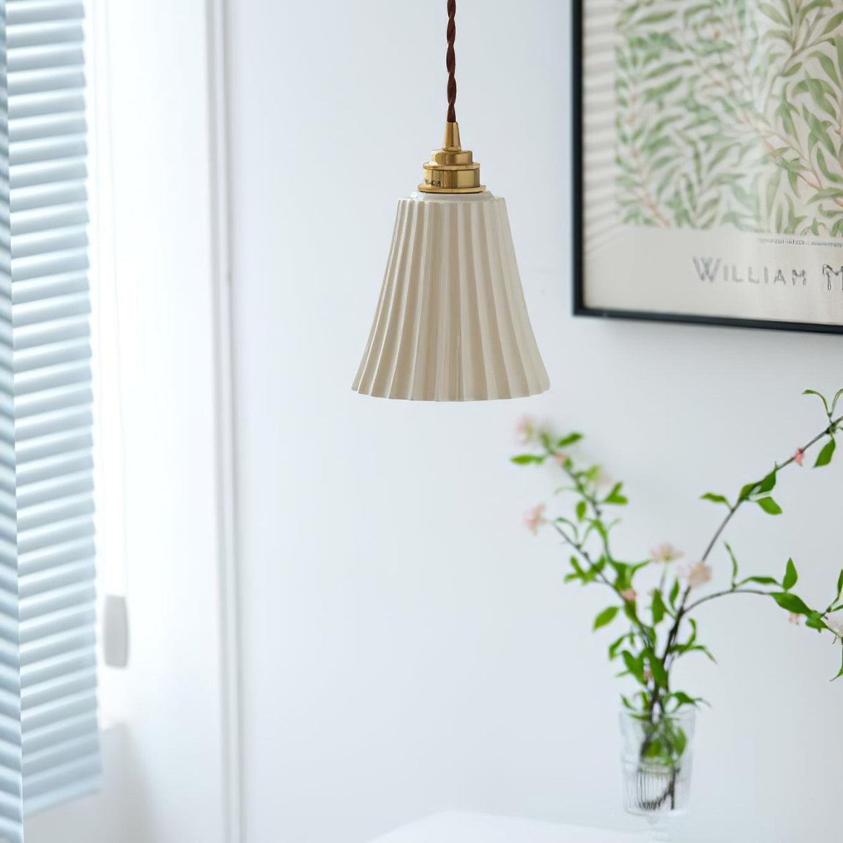 Suspension Arielle en céramique et laiton – vue 12