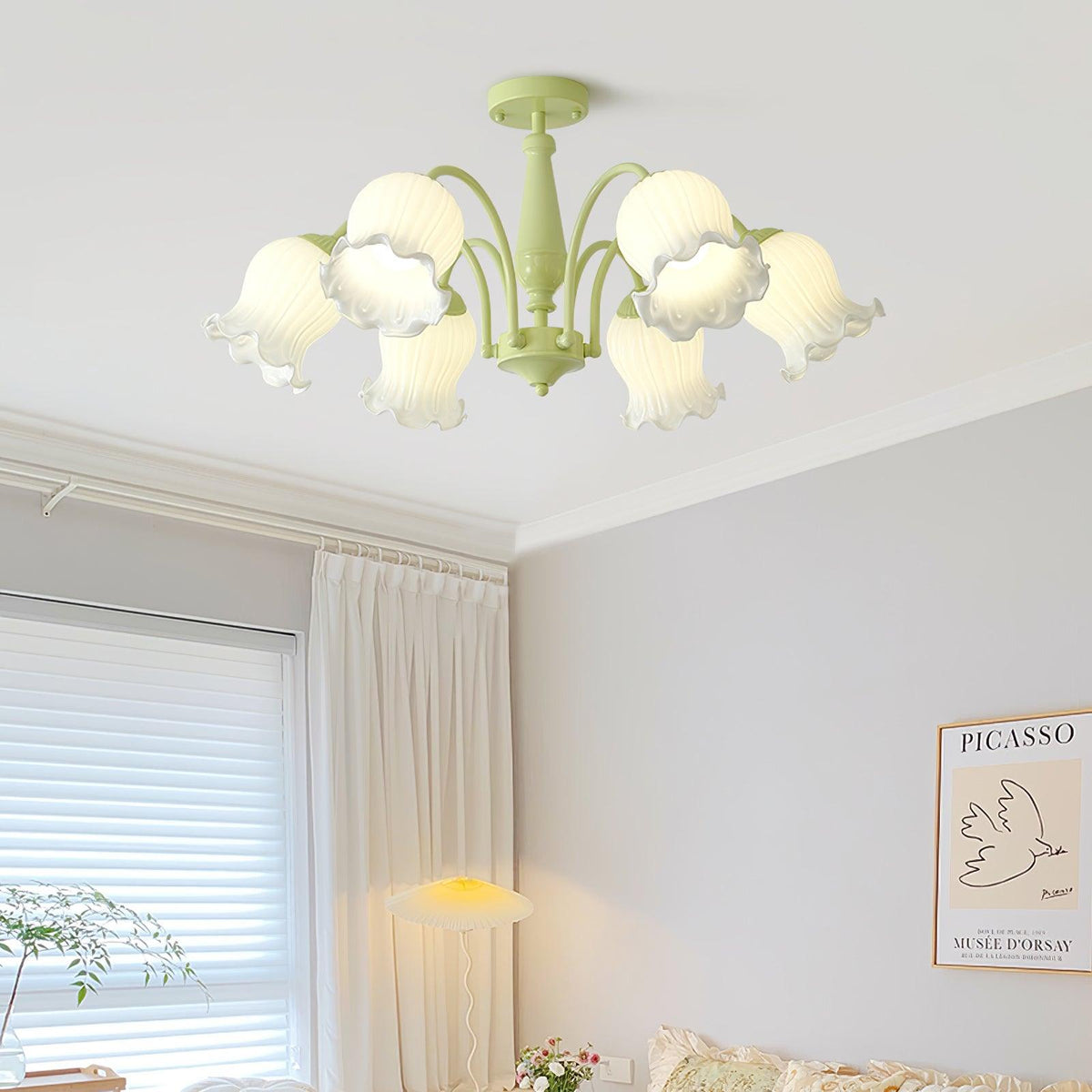 Lustre Bouquet en verre et résine – vue 4