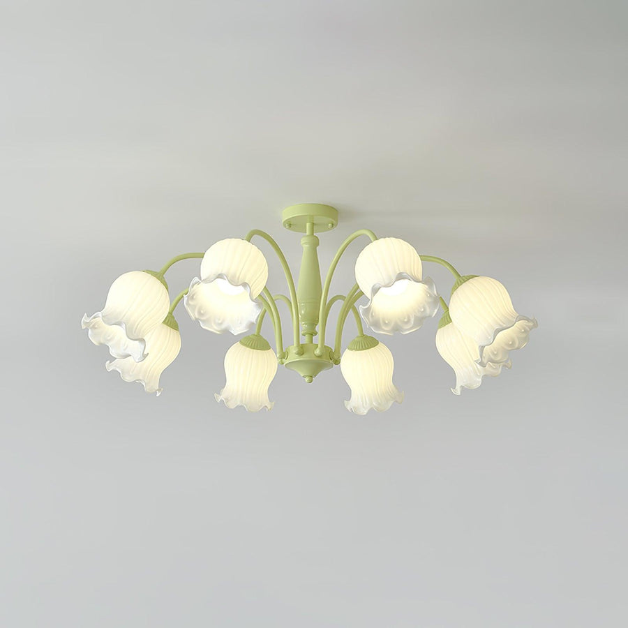 Lustre Bouquet en verre et résine – vue 2