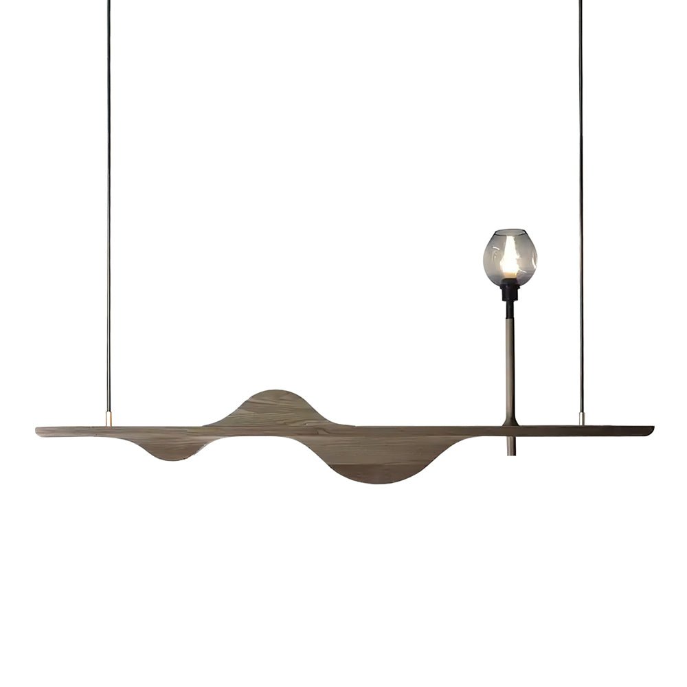 Lustre Pomone en bois et verre – vue 8
