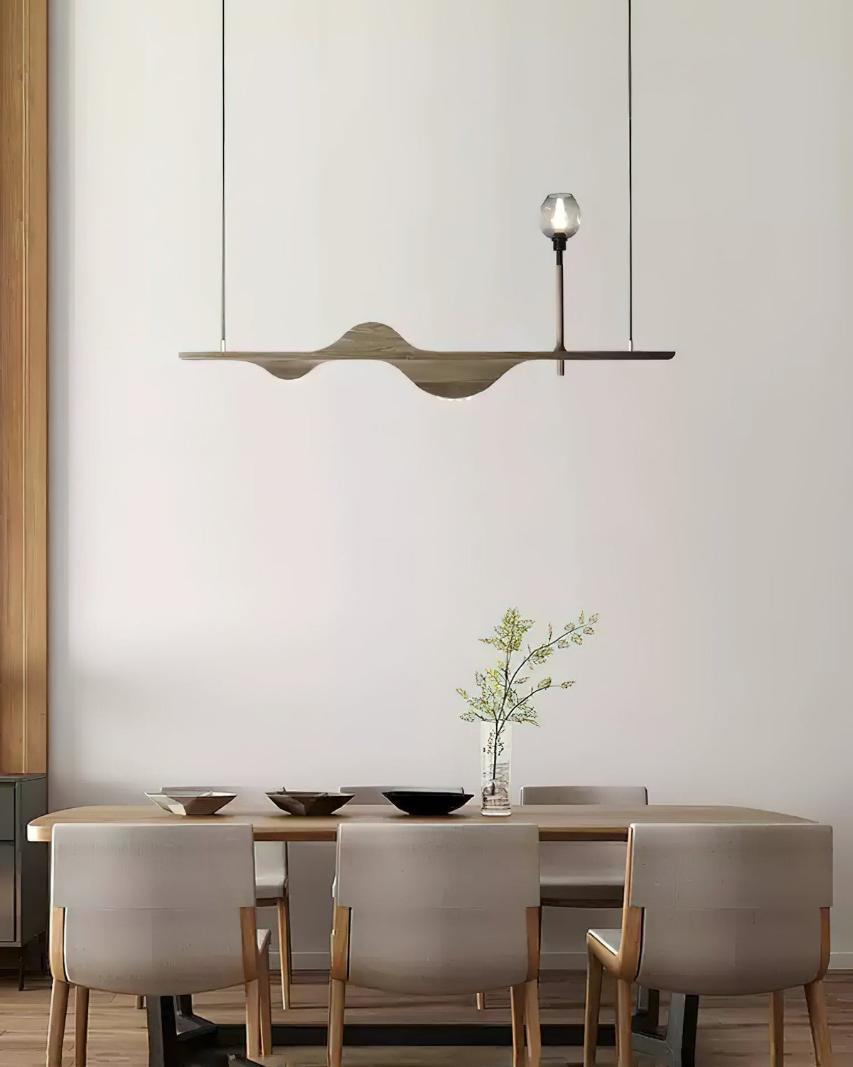 Lustre Pomone en bois et verre – vue 10