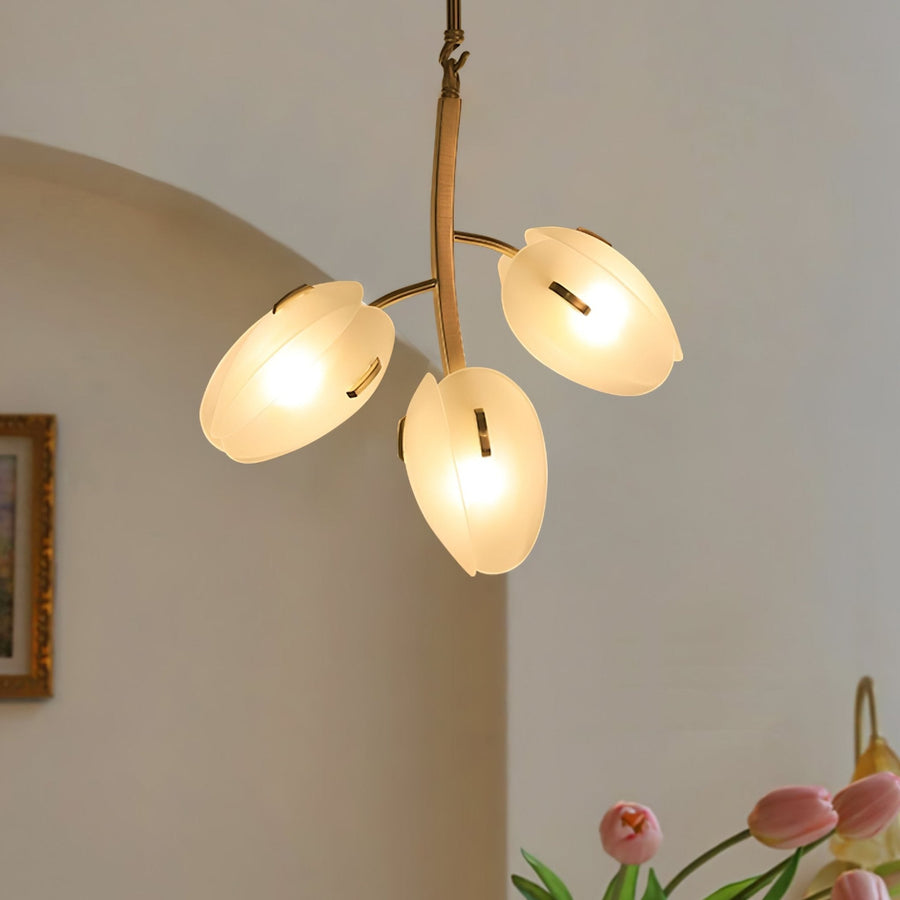 Lustre Anthracite en verre et métal – vue 2