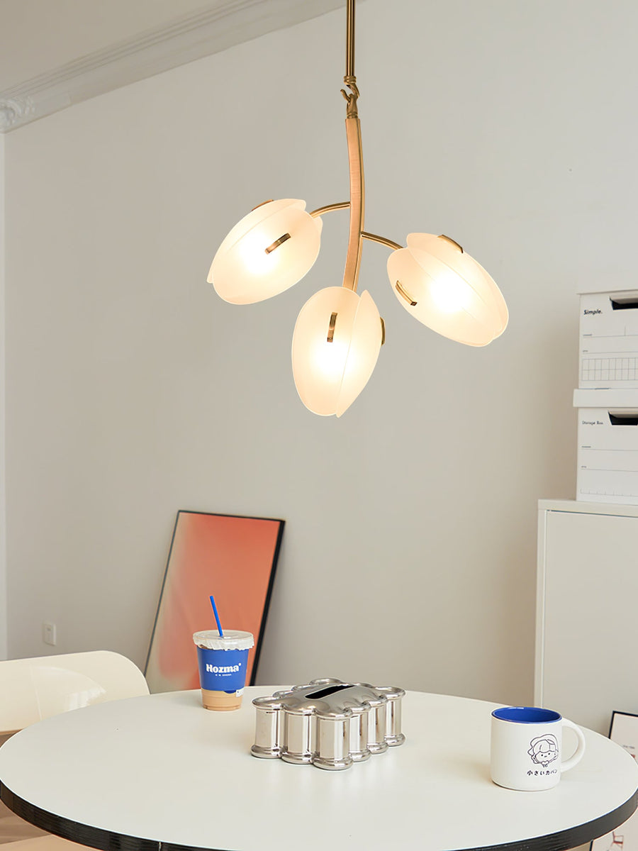 Lustre Anthracite en verre et métal – vue 3