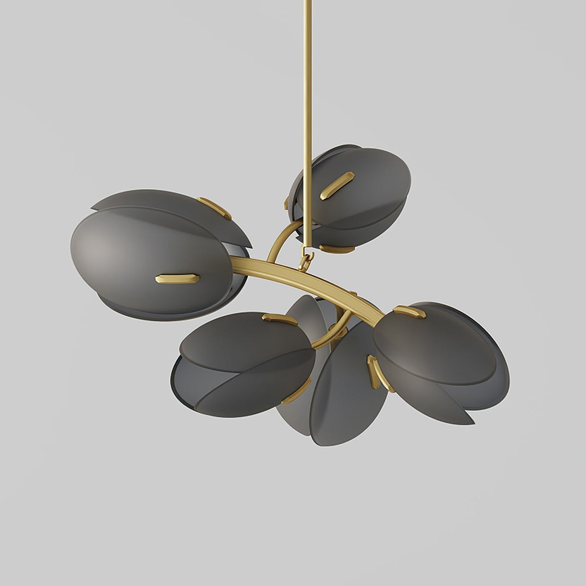 Lustre Anthracite en verre et métal – vue 9
