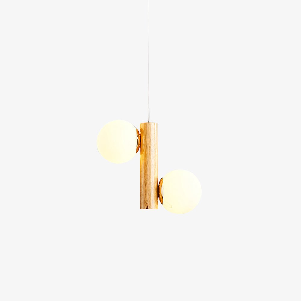 Suspension Yeuse en bois et verre – vue 6