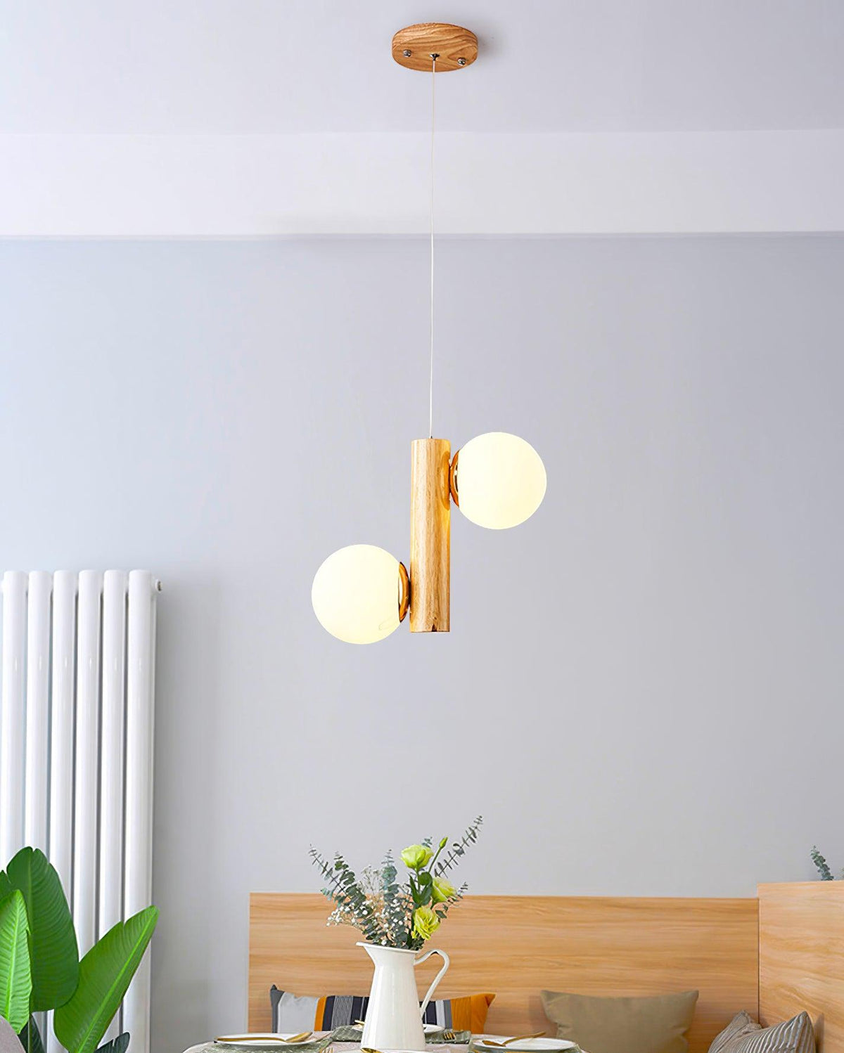 Suspension Yeuse en bois et verre – vue 26