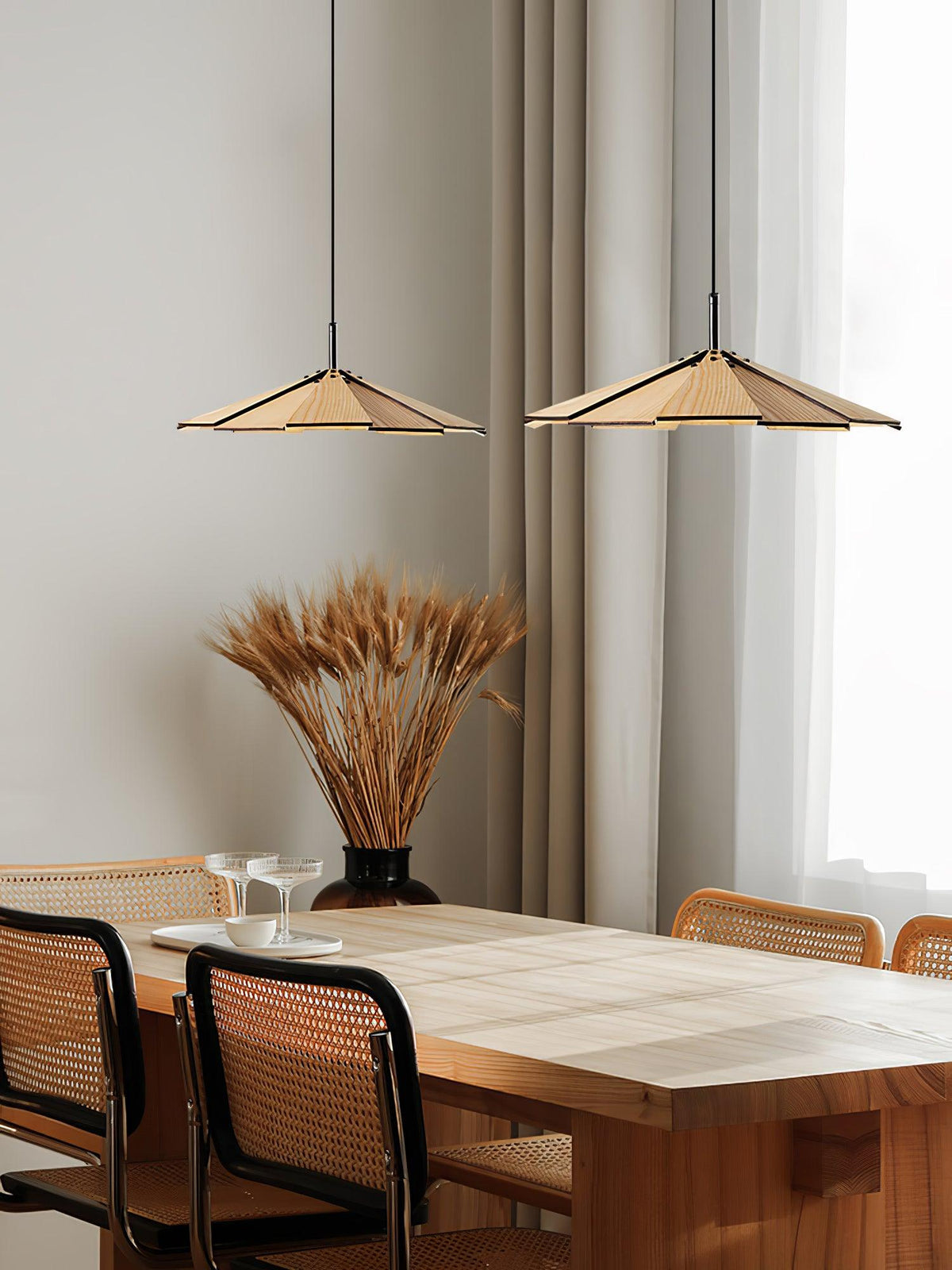 Suspension Sarcelle en bois et métal – vue 10