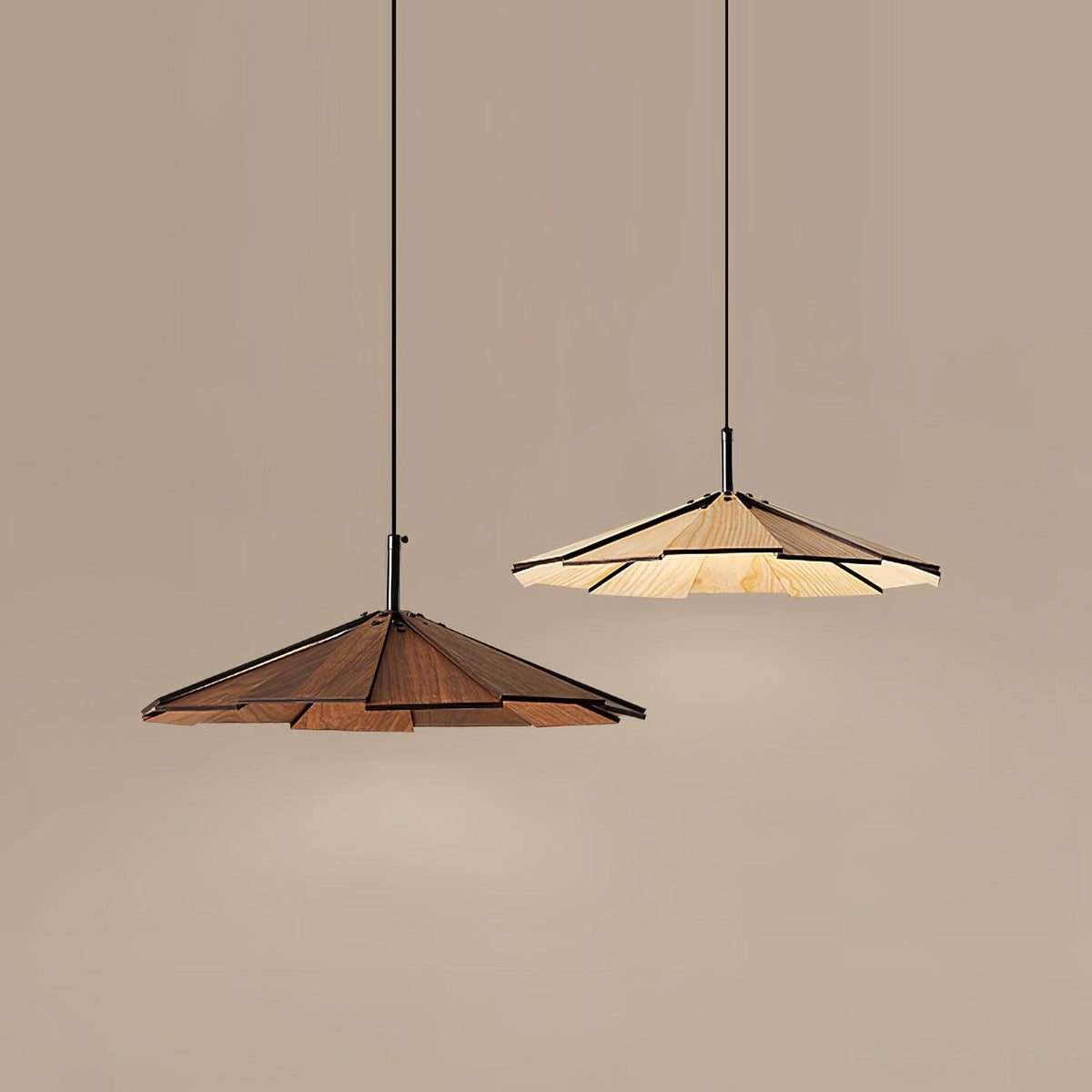 Suspension Sarcelle en bois et métal – vue 12