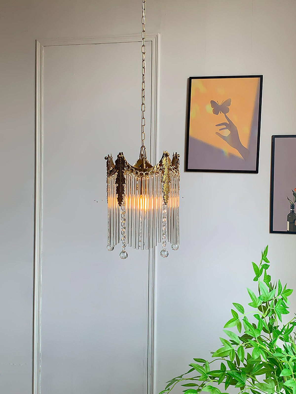 Suspension Phébus en verre et fer – vue 26