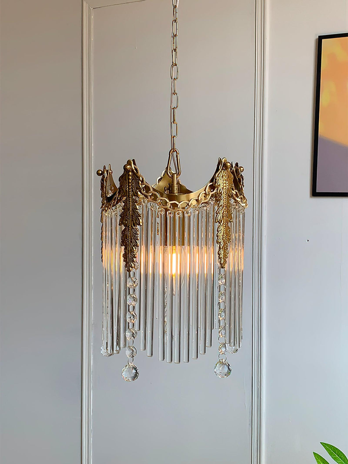 Suspension Phébus en verre et fer – vue 14