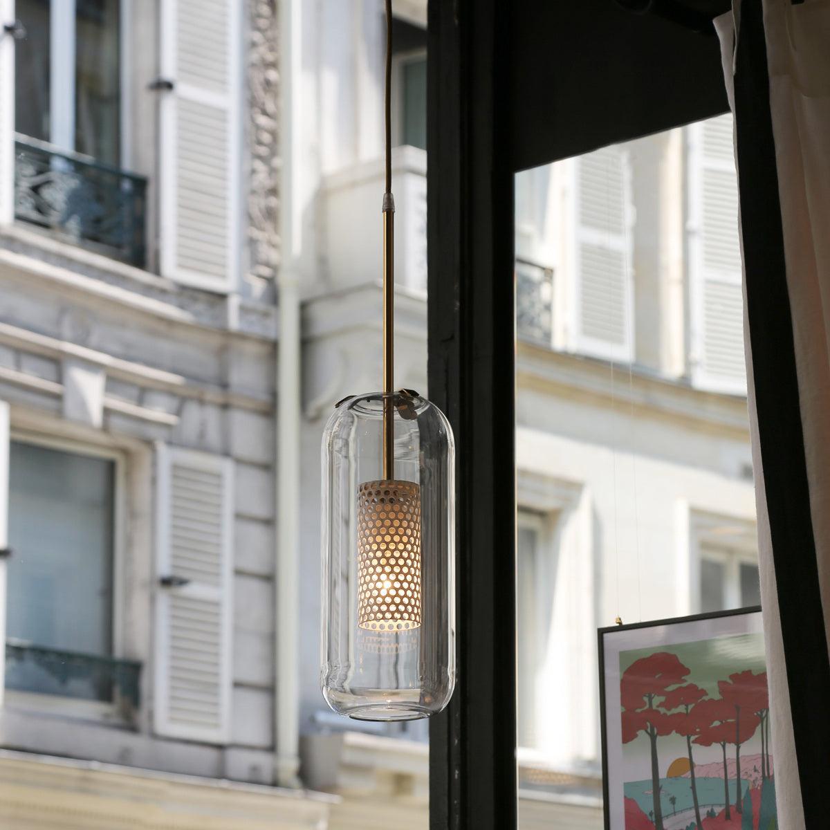 Suspension Ursule en verre et laiton – vue 16