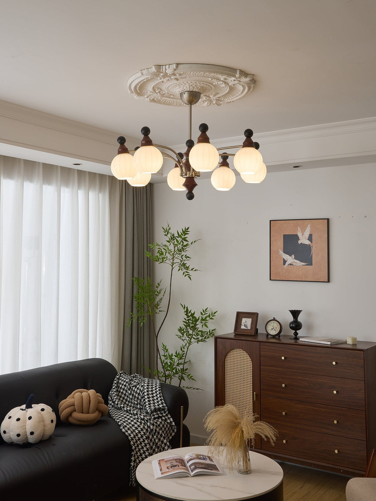 Lustre Rayon en bois et verre – vue 38