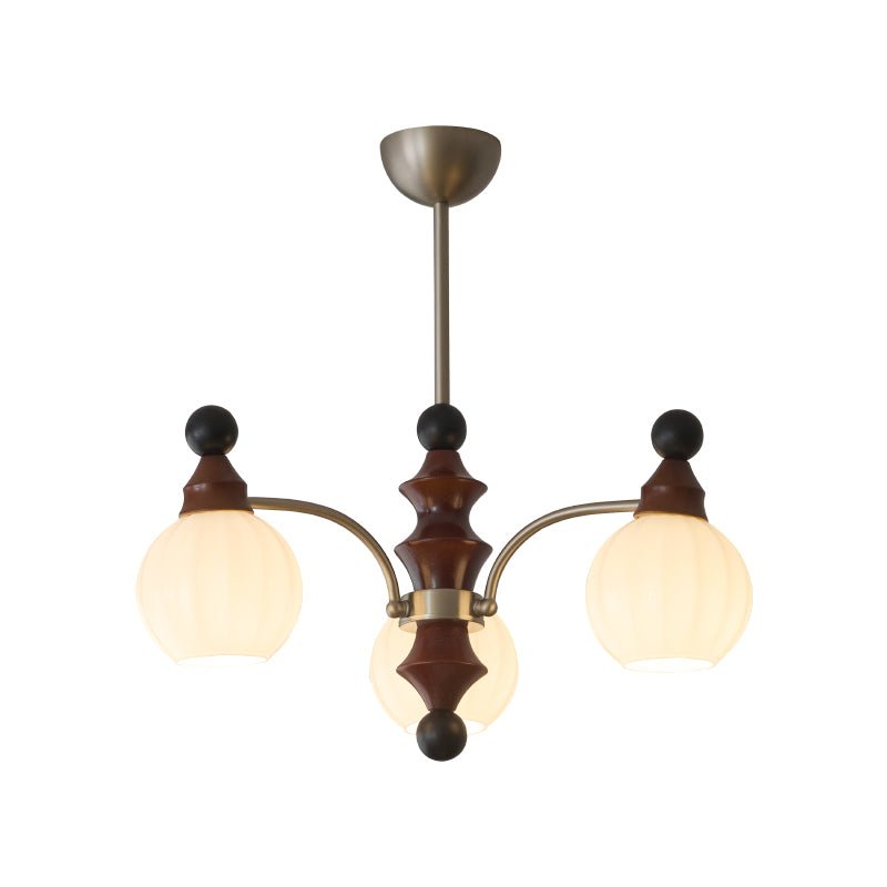 Lustre Rayon en bois et verre – vue 26