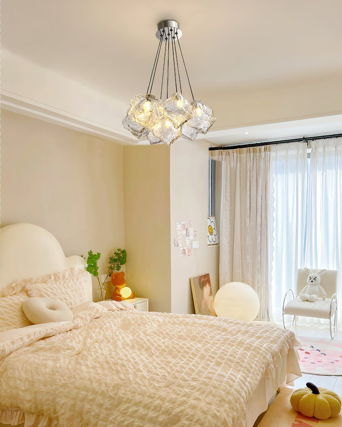 Lustre Noria en verre et fer – vue 7