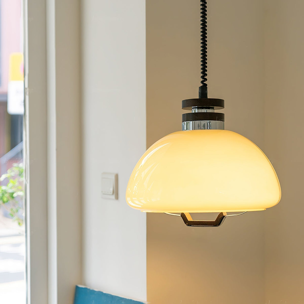 Suspension Éventail en bois et verre – vue 10