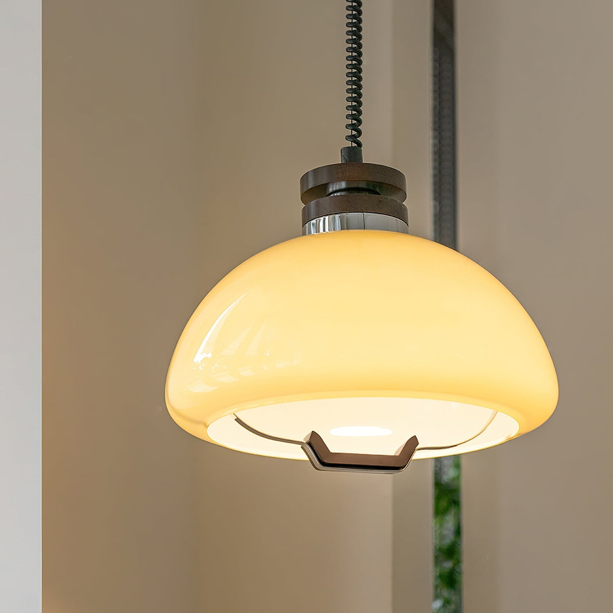 Suspension Éventail en bois et verre – vue 13