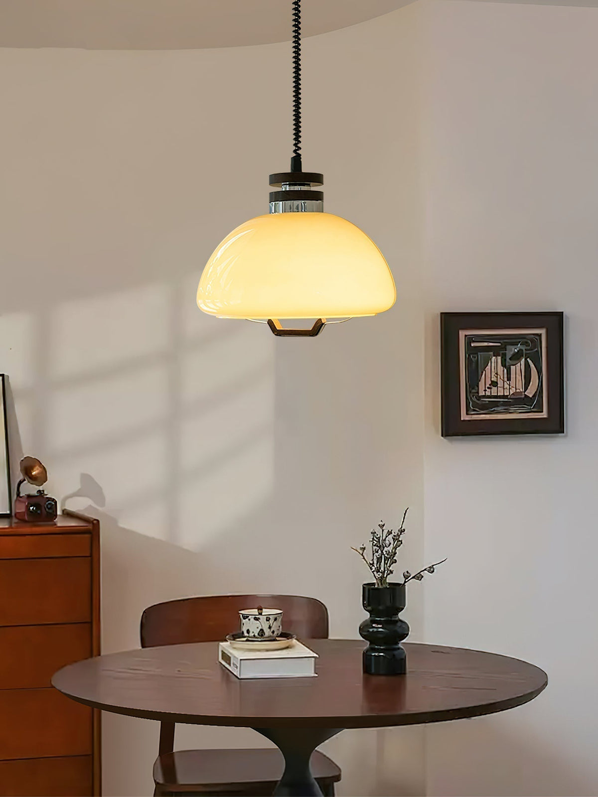 Suspension Éventail en bois et verre – vue 6
