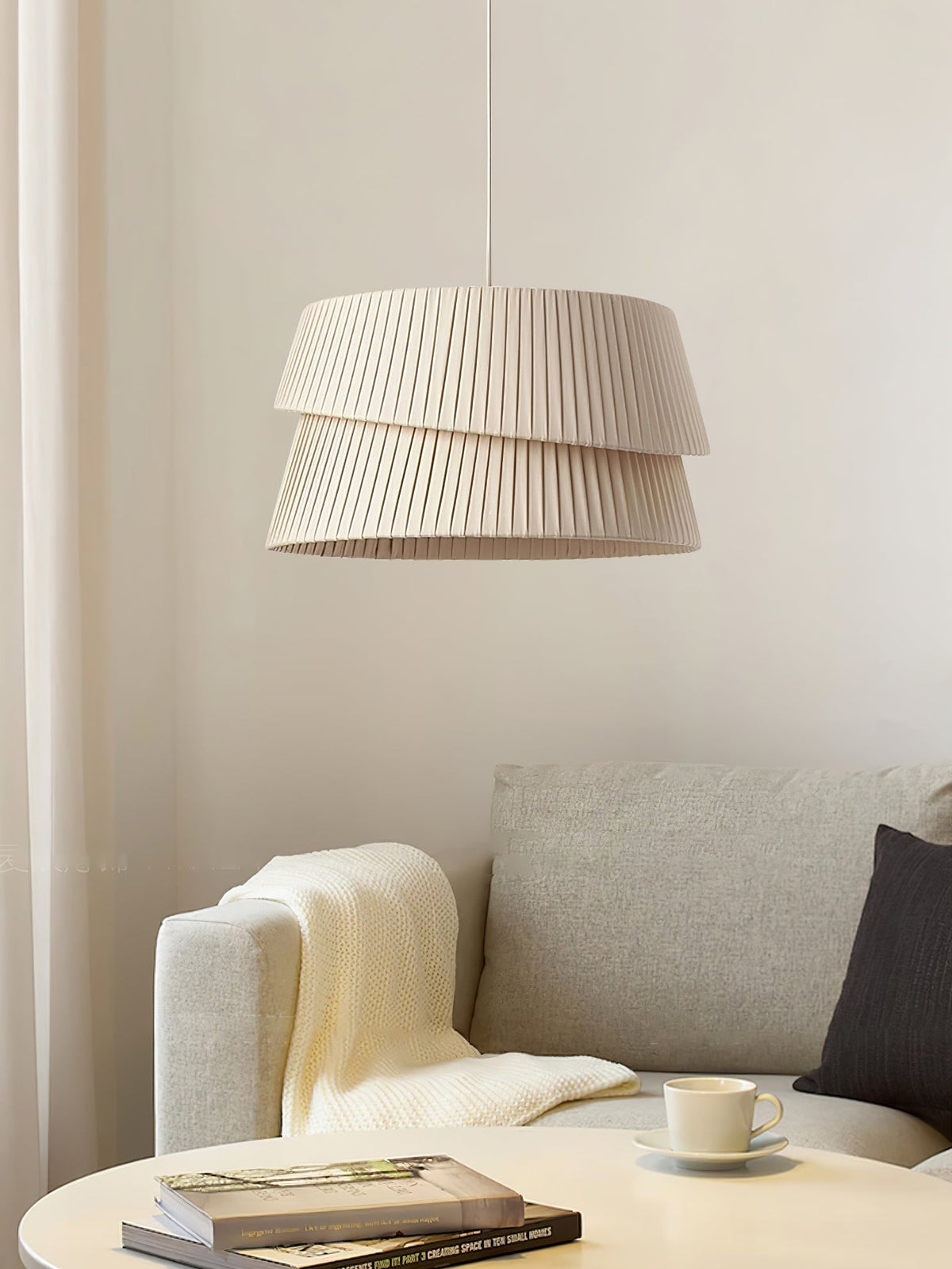 Suspension Tilleul en tissu et fer – vue 6