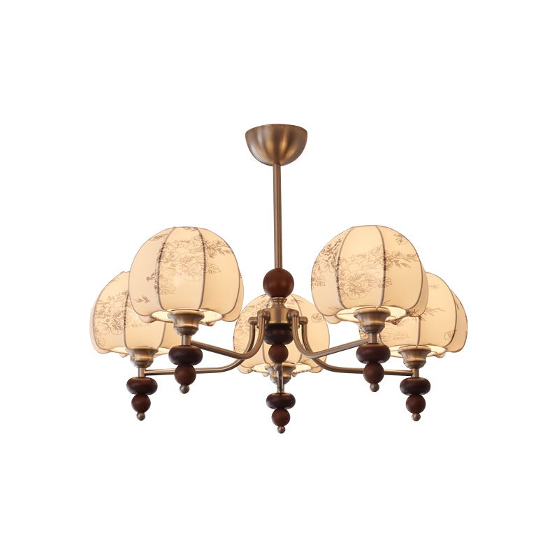 Lustre Romance en bois et tissu – vue 15