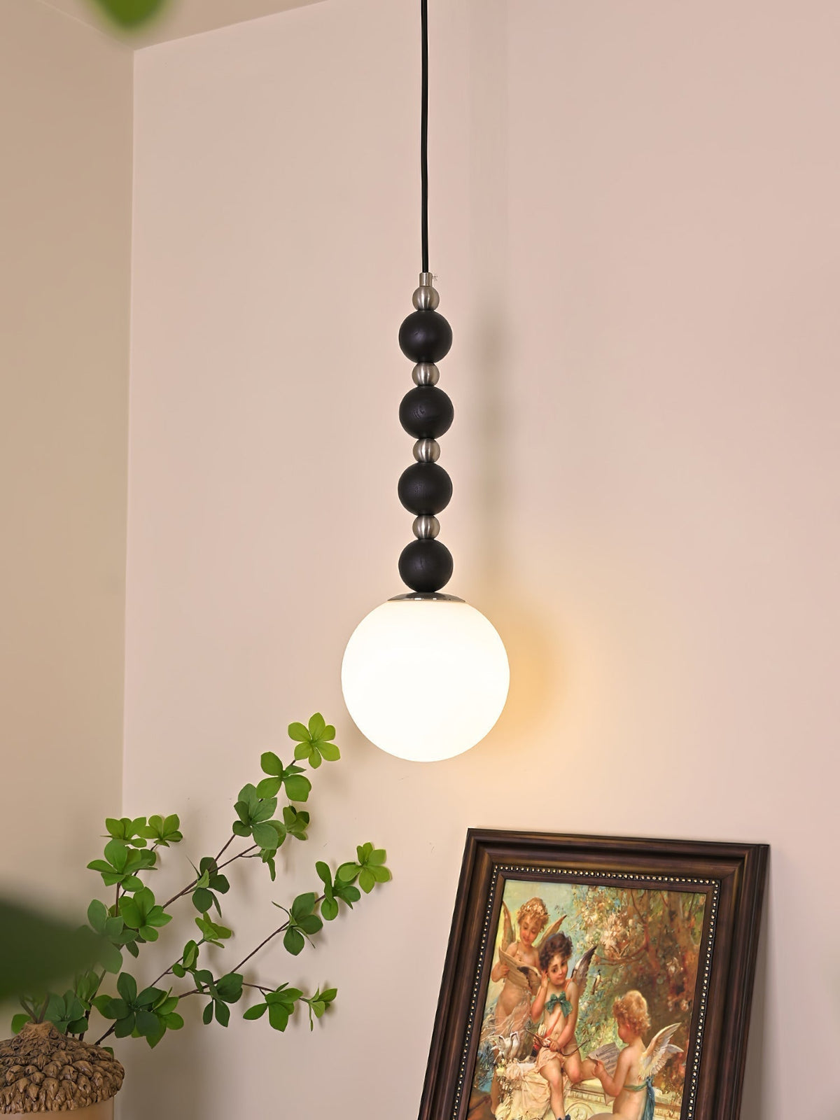 Suspension Hameau en bois et verre – vue 16