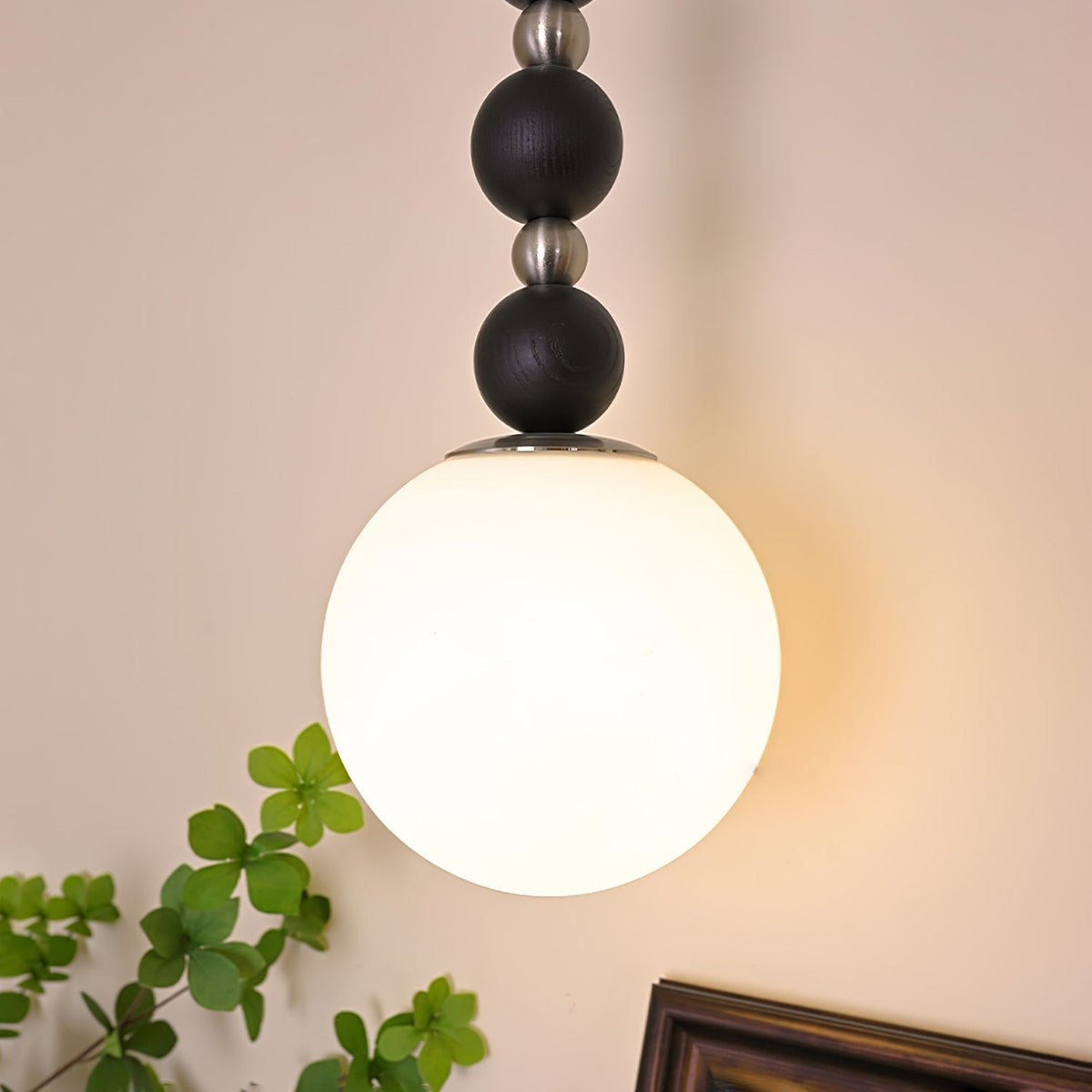 Suspension Hameau en bois et verre – vue 11
