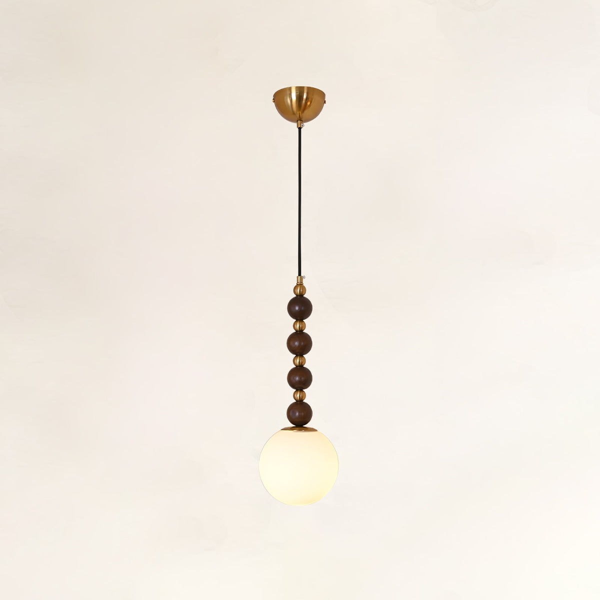 Suspension Hameau en bois et verre – vue 3