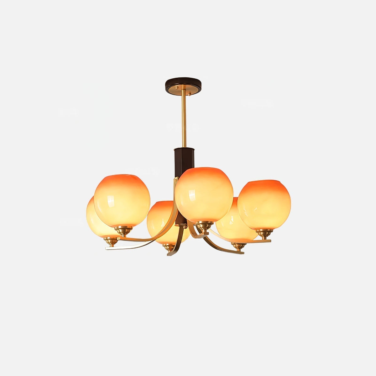 Lustre Clochette en verre et bois – vue 14
