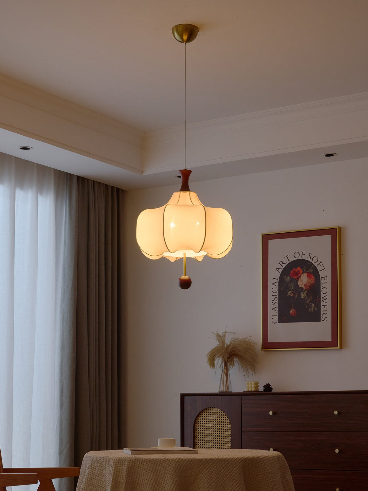 Suspension Tourterelle en bois et tissu – vue 14