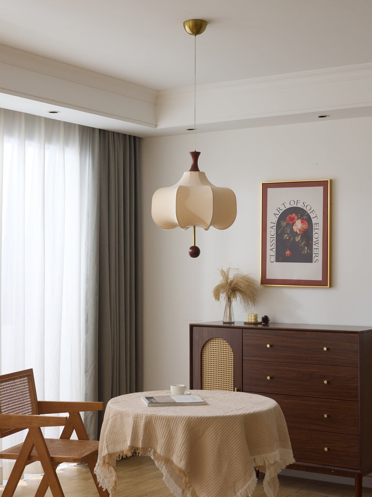 Suspension Tourterelle en bois et tissu – vue 8