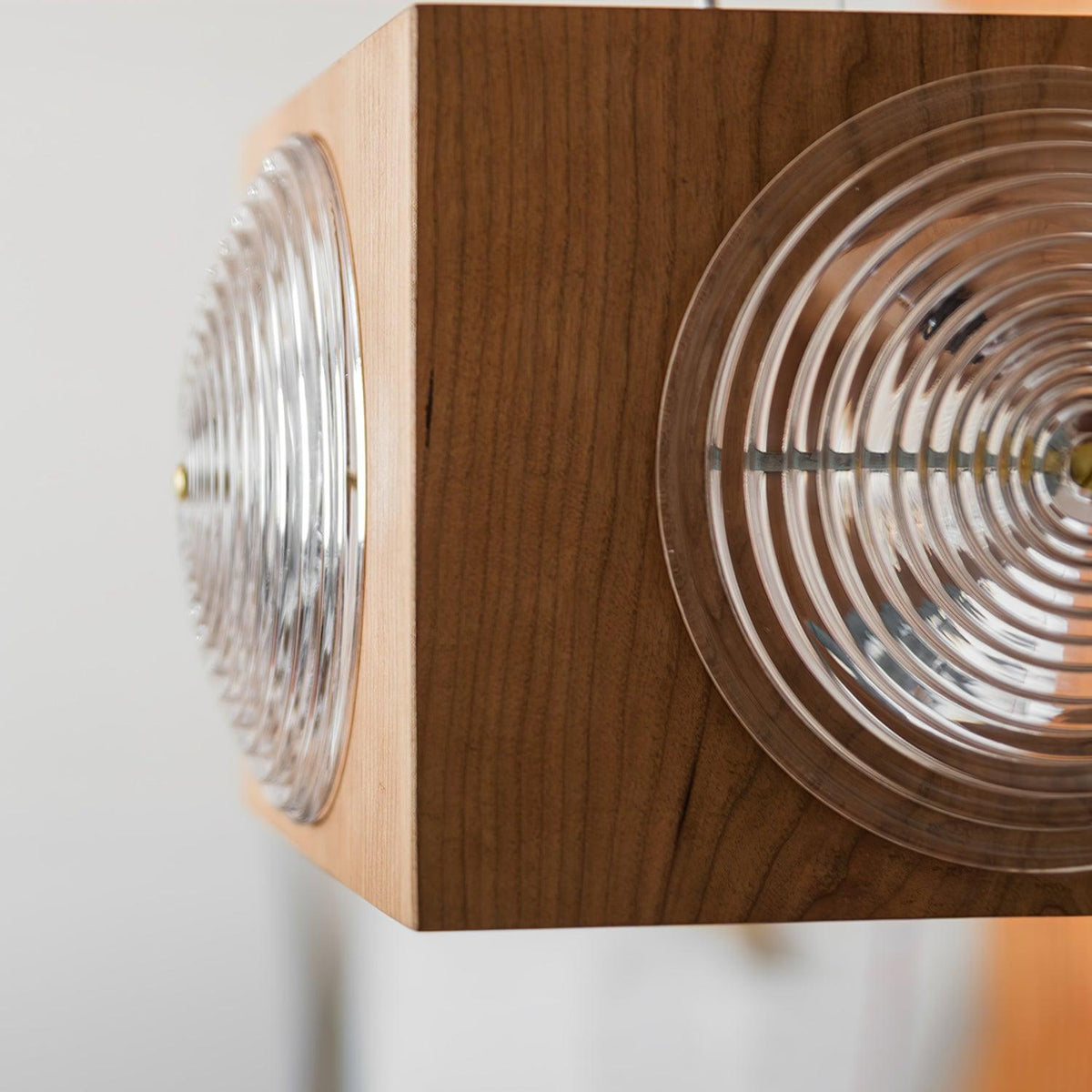 Suspension Aldebaran en bois et verre – vue 7