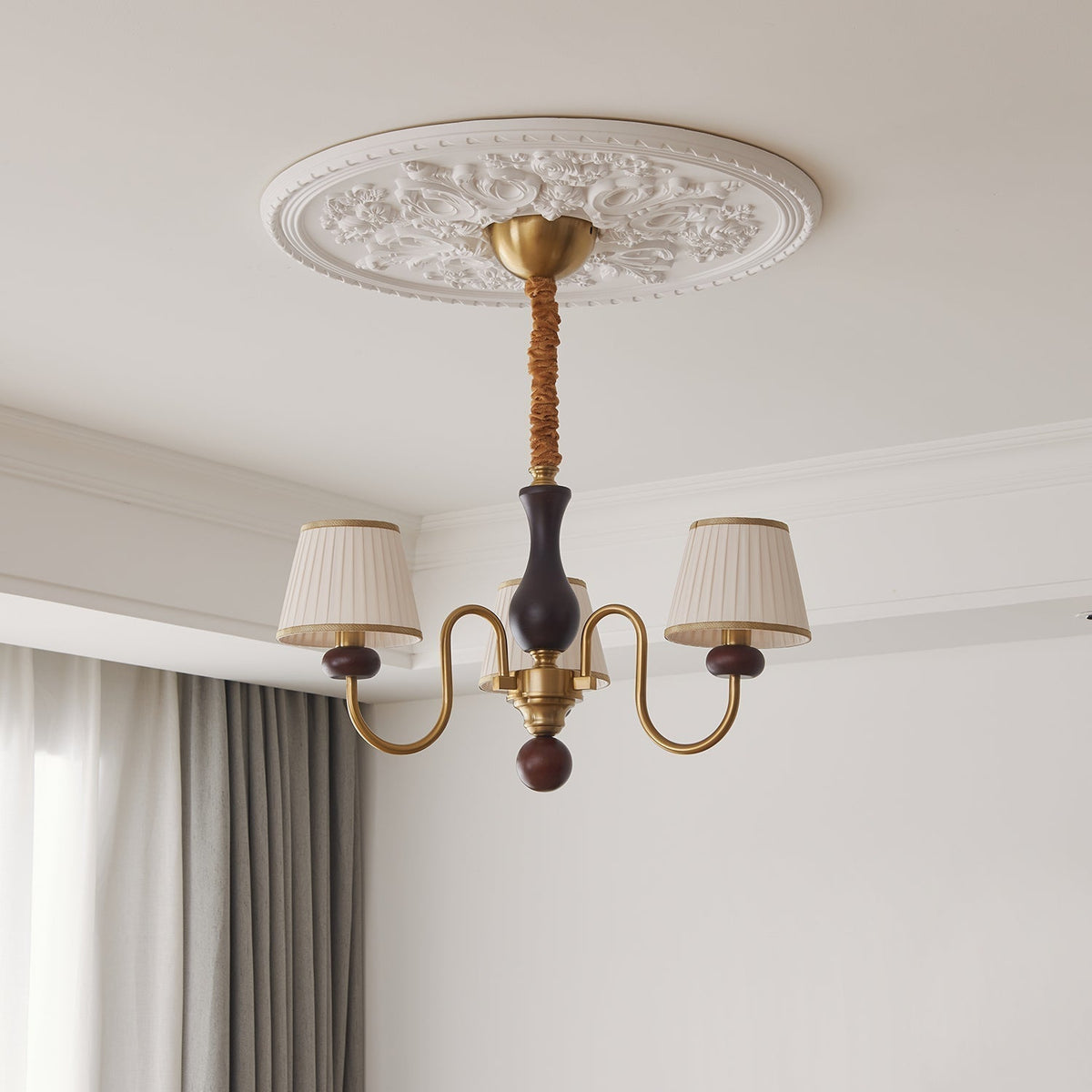 Lustre Havre en bois et tissu – vue 11