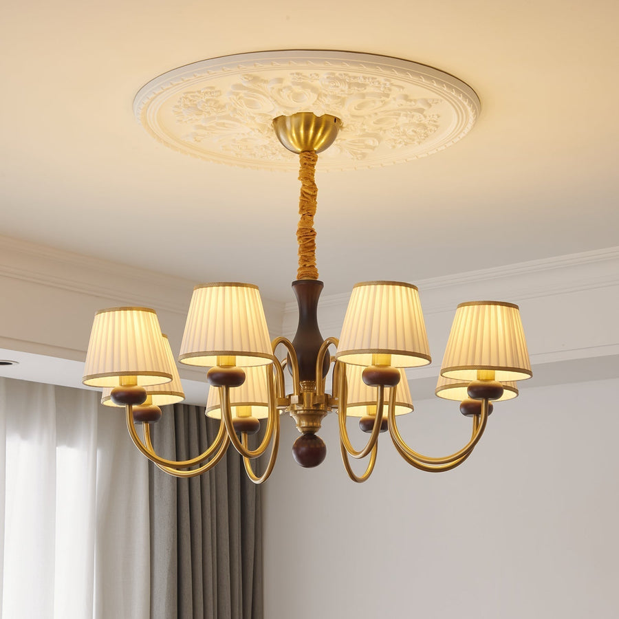 Lustre Havre en bois et tissu – vue 4