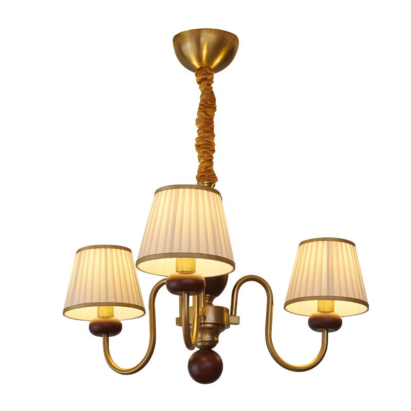 Lustre Havre en bois et tissu – vue 3