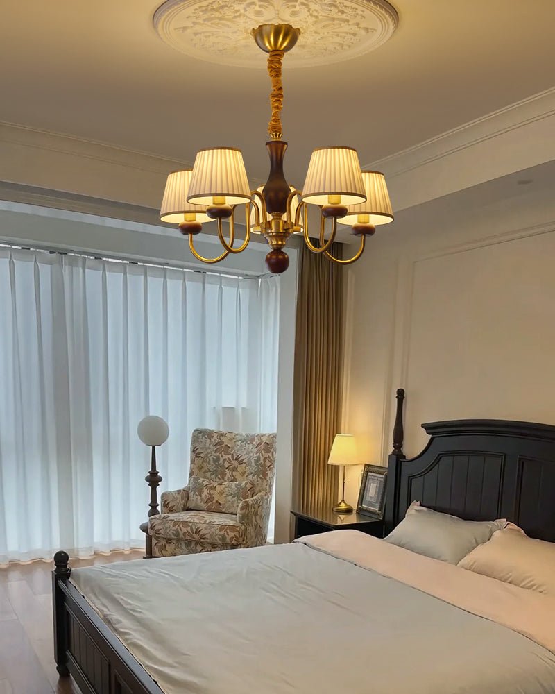 Lustre Havre en bois et tissu – vue 18