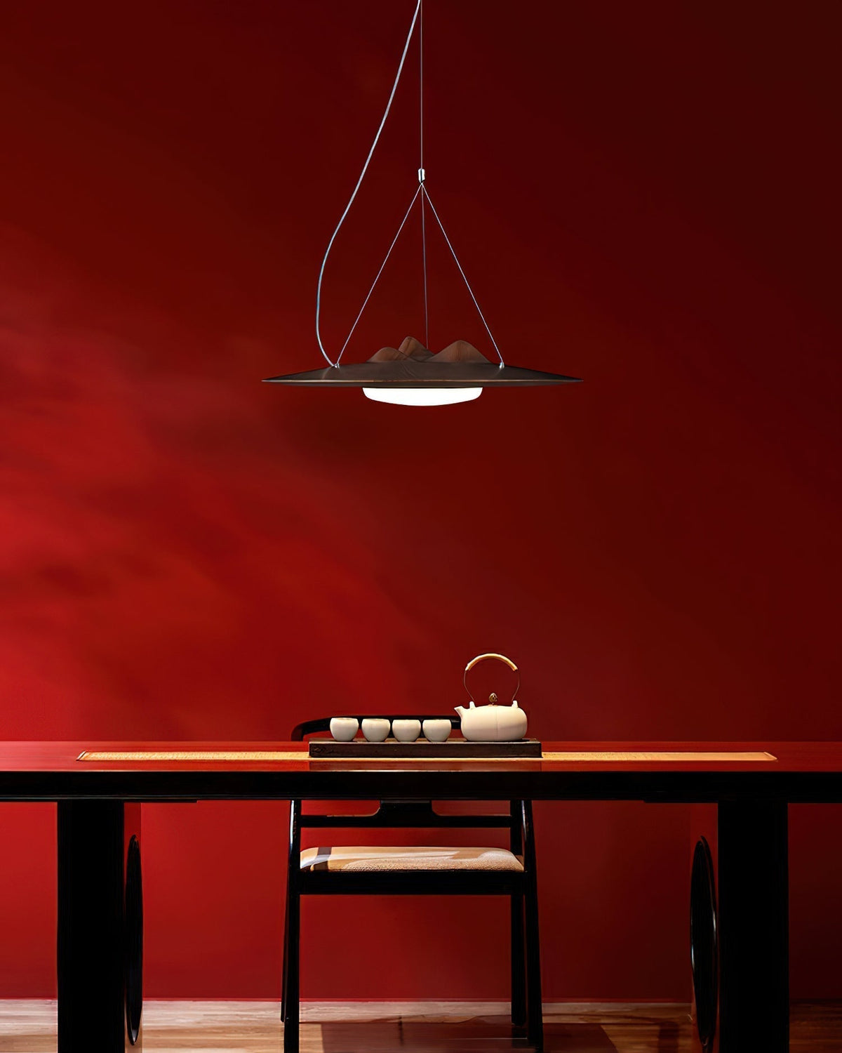 Suspension Ormeau en bois et métal – vue 14