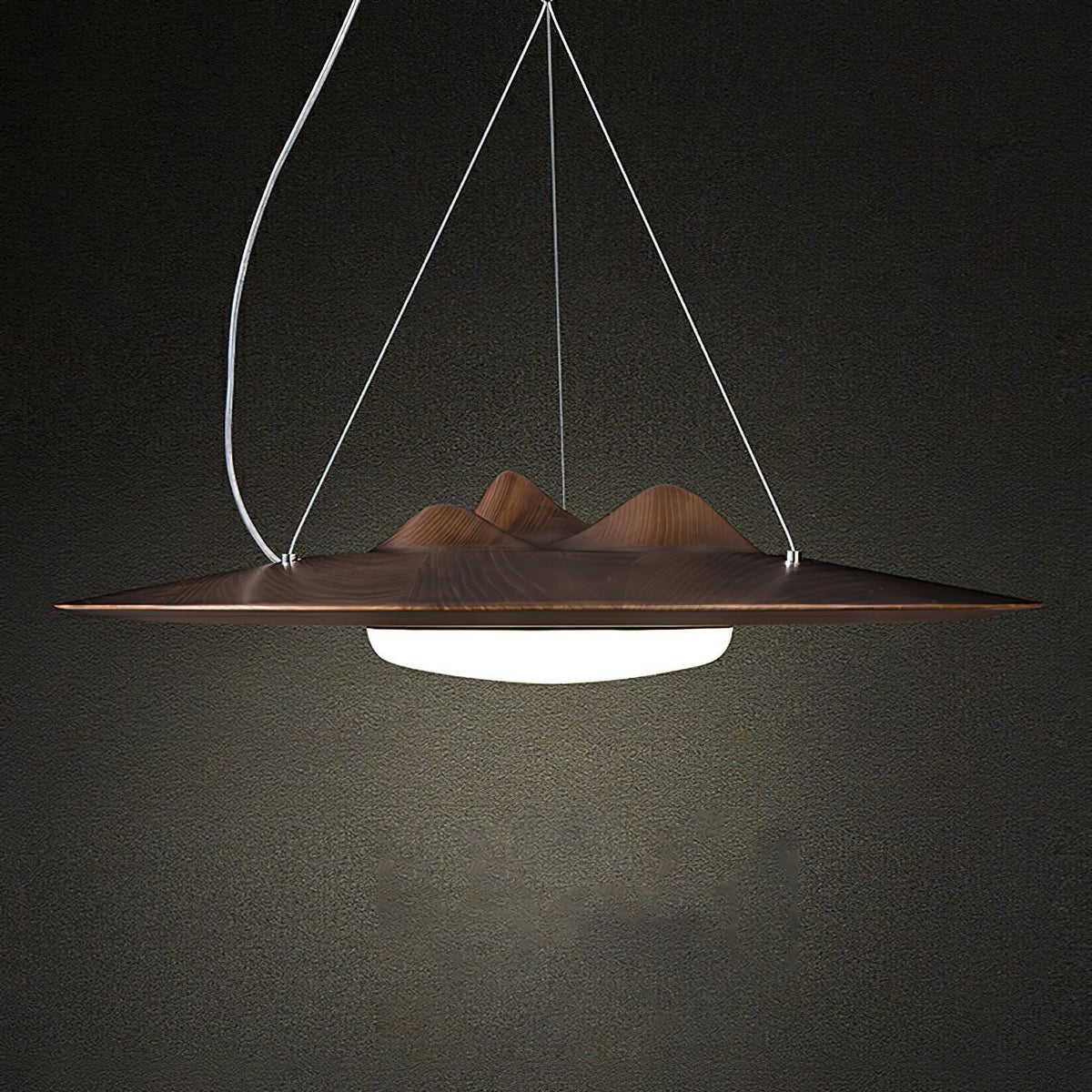 Suspension Ormeau en bois et métal – vue 12