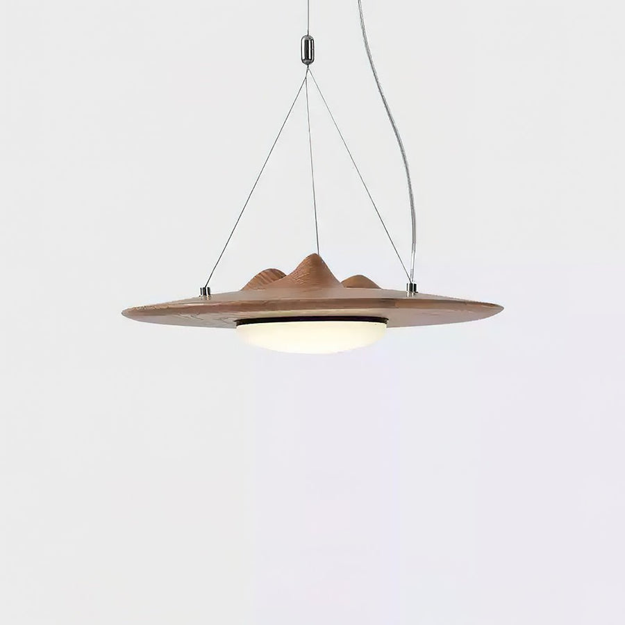 Suspension Ormeau en bois et métal – vue 2