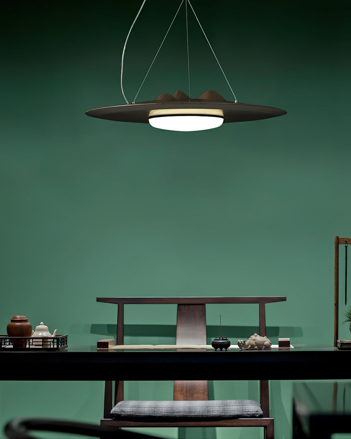 Suspension Ormeau en bois et métal – vue 11