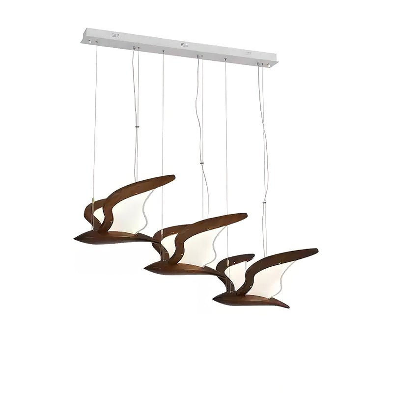 Lustre Mélusine en bois et métal – vue 26