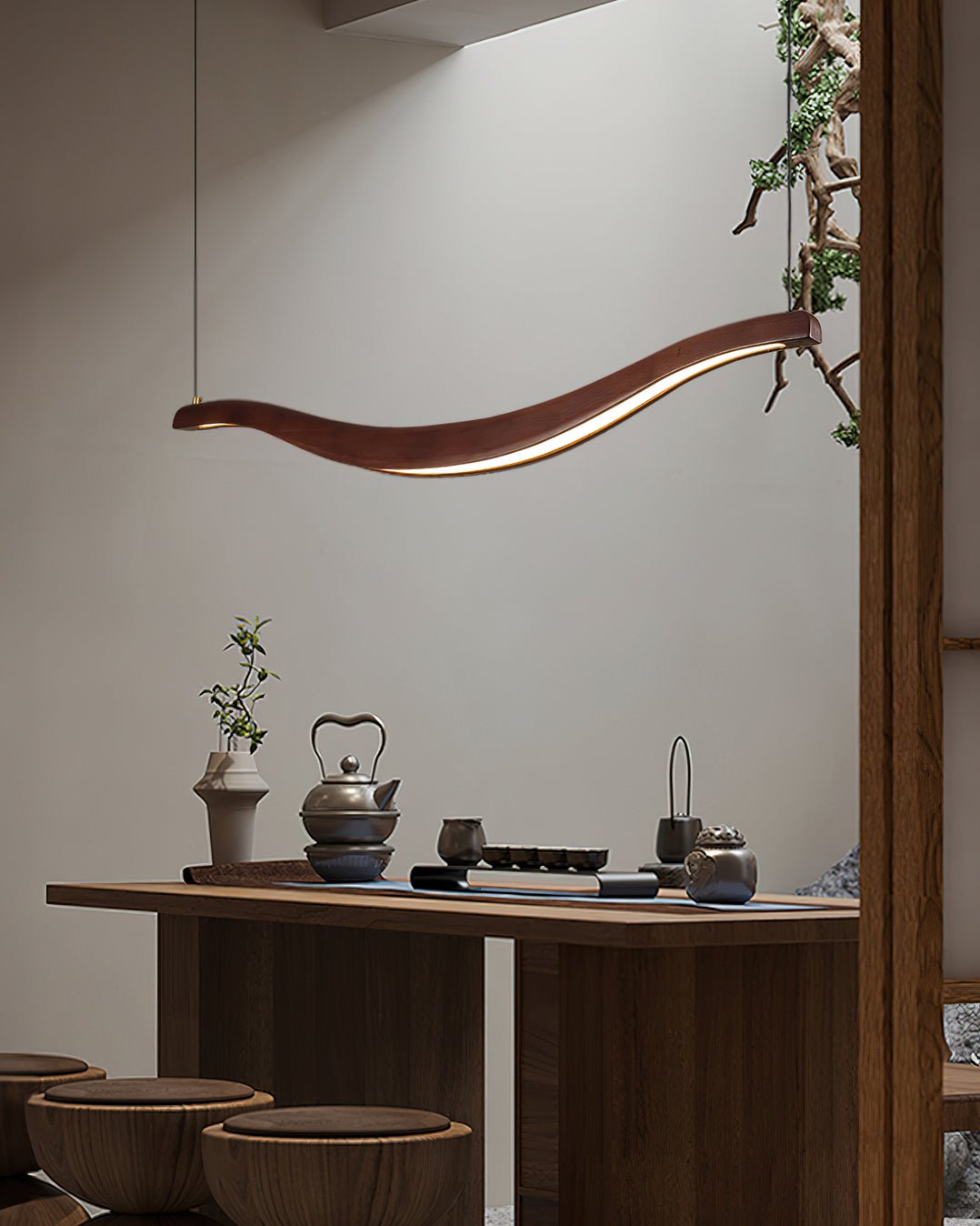 Lustre Pastel en bois et métal – vue 11