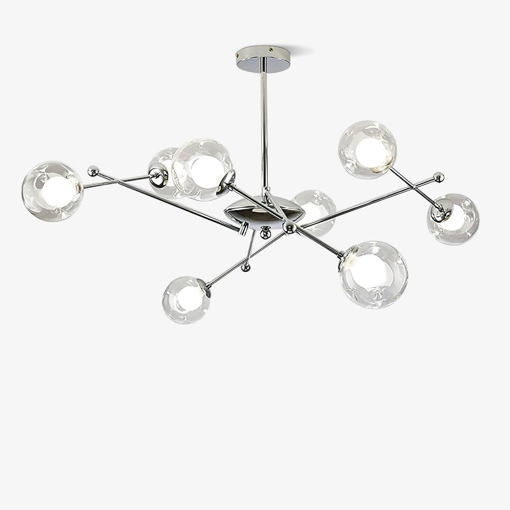 Lustre Érable en verre et métal – vue 23