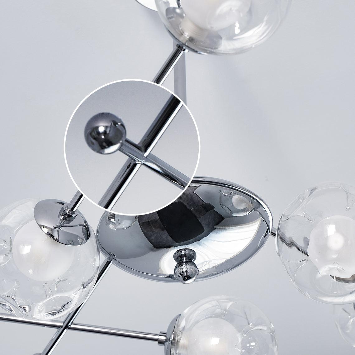 Lustre Érable en verre et métal – vue 17