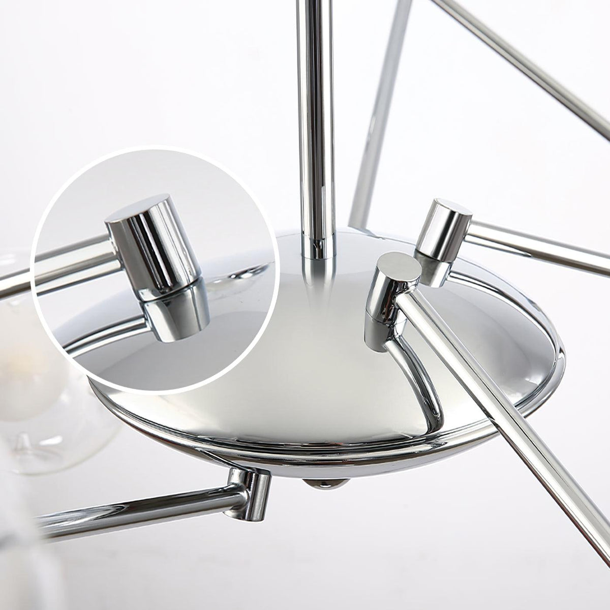 Lustre Érable en verre et métal – vue 19