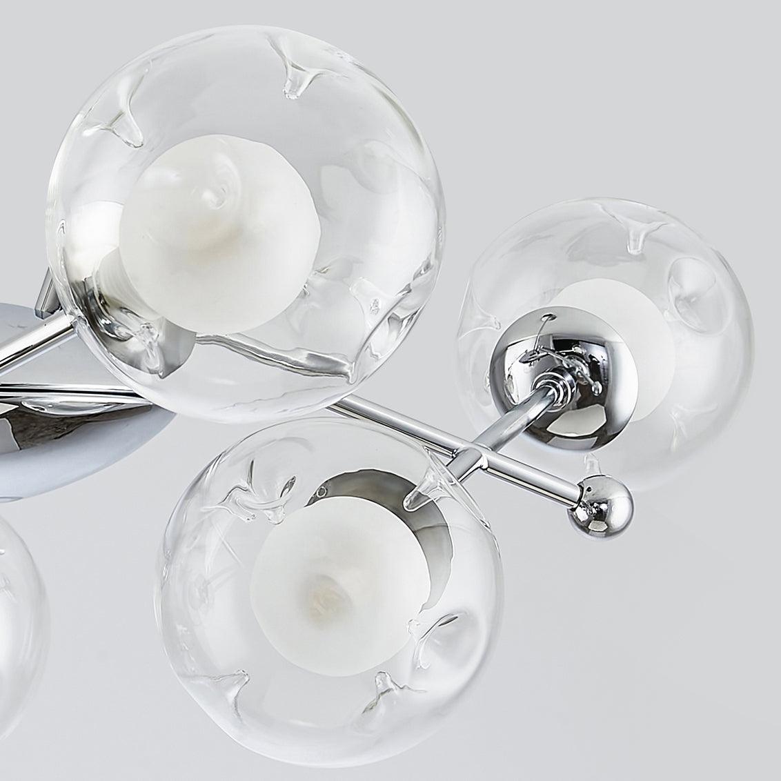 Lustre Érable en verre et métal – vue 20