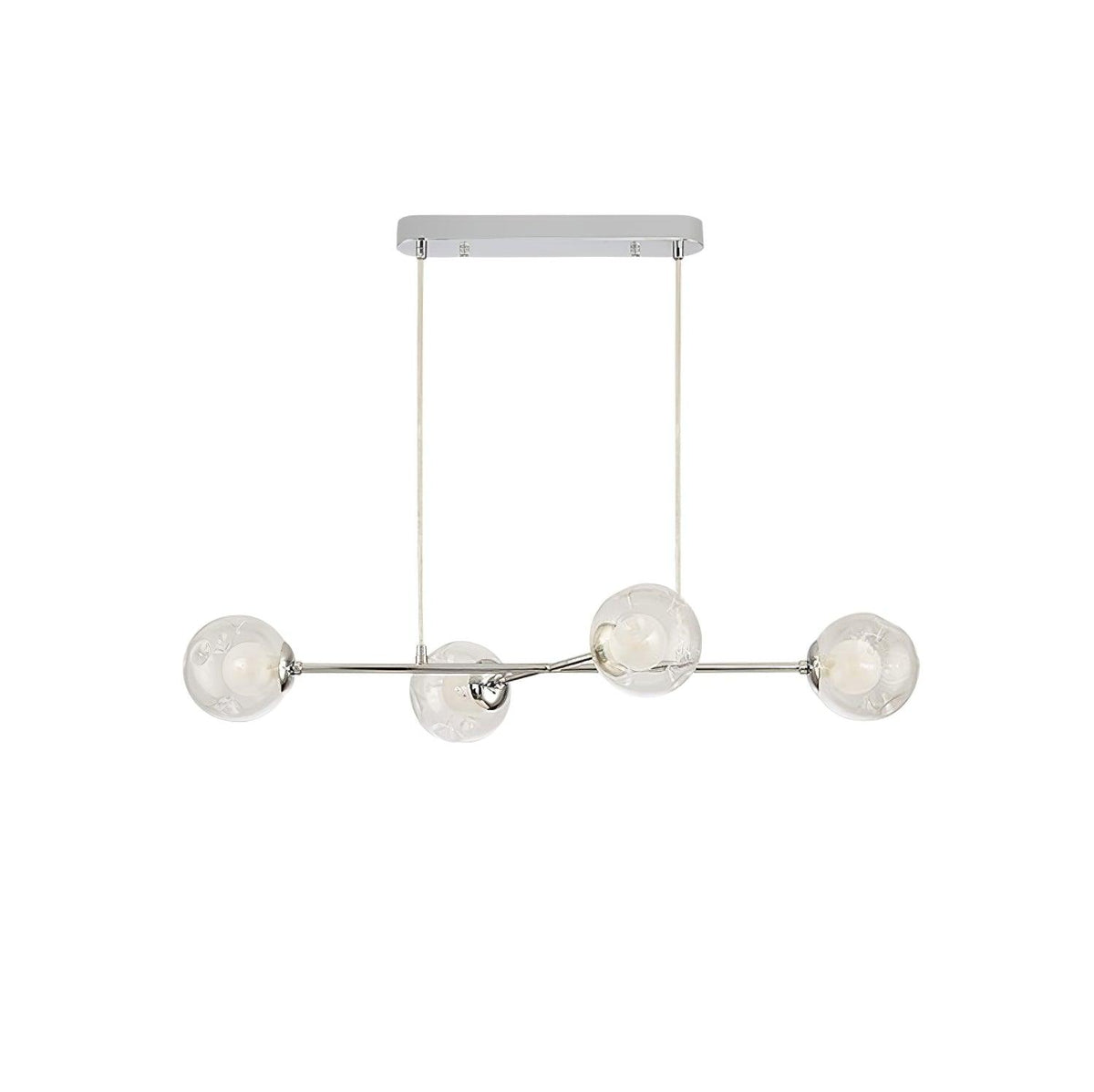 Lustre Érable en verre et métal – vue 6