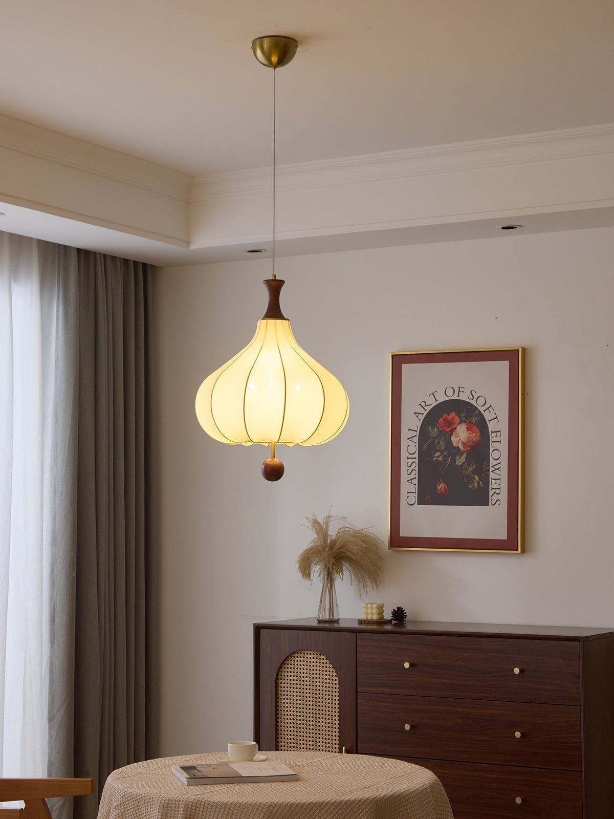 Suspension Eucalyptus en bois et tissu – vue 12