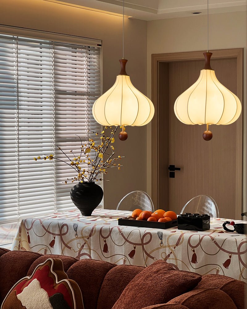 Suspension Eucalyptus en bois et tissu – vue 5